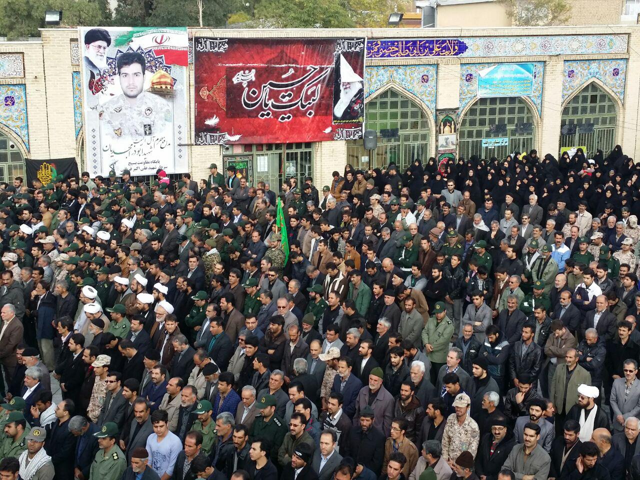 تشیع پیکر یک شهید مدافع حرم در شهرستان سنقر و کلیایی