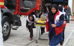 مانور پدافندغیرعامل دانش آموزان شهرستان ملکان