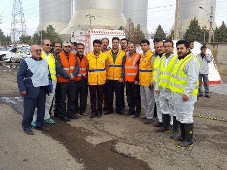 حضور تیم ارزیابی سوانح دامپزشکی قزوین در مانورحمله هوایی به نیروگاه شهید رجایی