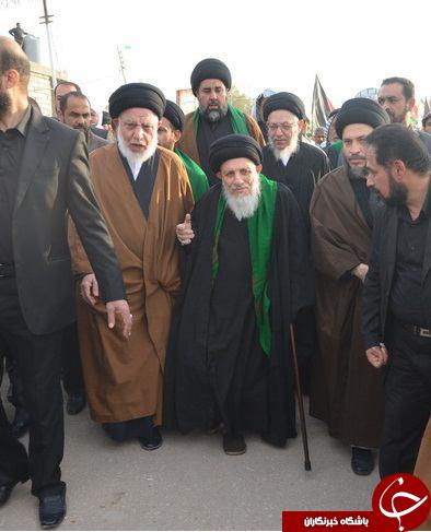 تصاویری ازعلمای دین در پیاده روی کربلا