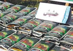 کشف محموله بزرگ حشیش از خودرو حامل دارو در دامغان