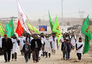 استقبال از اولین کاروان زائران پیاده رضوی