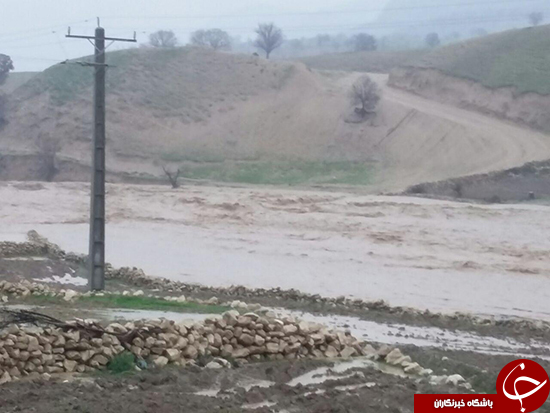 جاری شدن سیل رودخانه مادیان رود + تصاویر