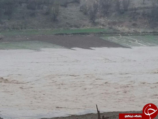 جاری شدن سیل رودخانه مادیان رود + تصاویر