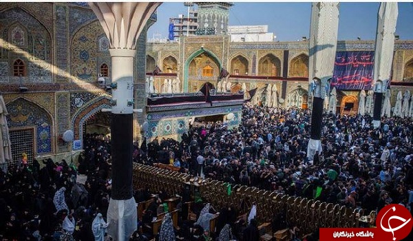 مراسم عزاداری زائران حسینی در اربعین +تصاویر