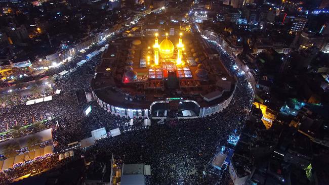 حرکت دریایی از جمعیت به سمت حرم امام حسین(ع)