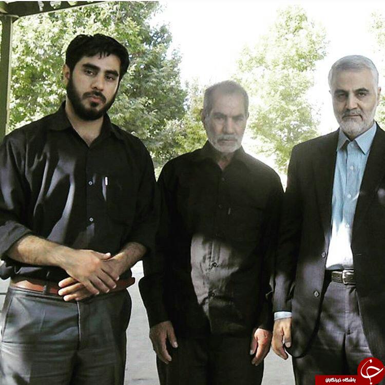 سردار سلیمانی در کنار خانوداه شهید مدافع حرم + عکس