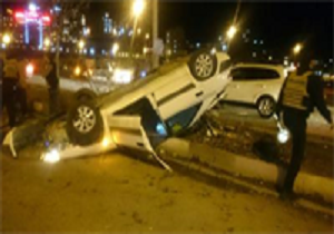 واژگونی خودرو زانتیا حادثه آفرید