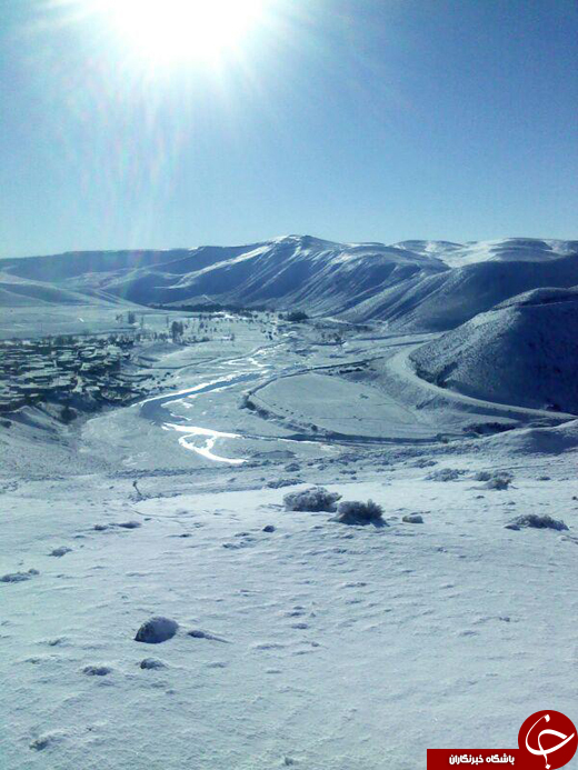 تصاویر زیبایی از روستای باش قشلاق در زمستان