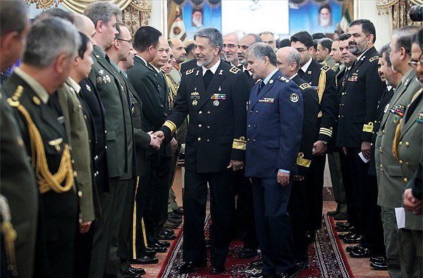 دیدار وابستگان نظامی کشورهای خارجی با امیر سیاری مراسم سالروز نیروی دریایی ارتش جمهوری اسلامی ایران برگزار شد