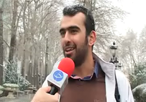 برف پاییزی چهره آلوده تهران را سفید کرد + فیلم