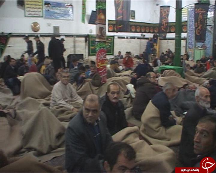 اسکان زائرین اربعین حسینی گرفتاردر برف و کولاک