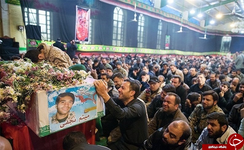 مراسم وداع سه شهید دفاع مقدس در ساری