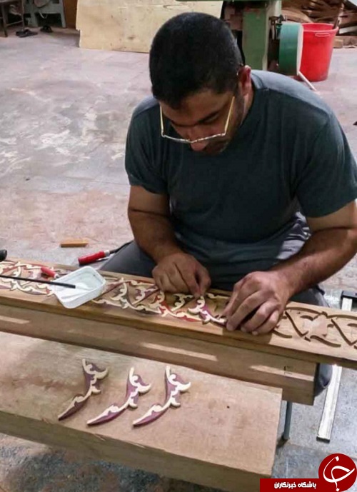 اتمام ساخت منبت&zwnj;کاری ضریح جدید حضرت عباس(ع) + تصاویر