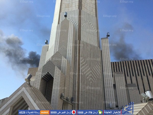 رسانه سعودی در آتش سوخت+ تصاویر