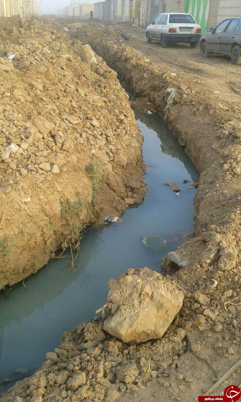 وضعیت نامناسب خیابان&zwnj;های شهر ویس + تصاویر