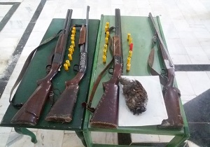 شکارچیان غیرمجاز در شهرستان پارس آباد دستگیر شدند