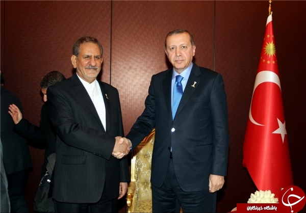 جهانگیری با اردوغان دیدار و گفت&zwnj;وگو کرد + تصاویر