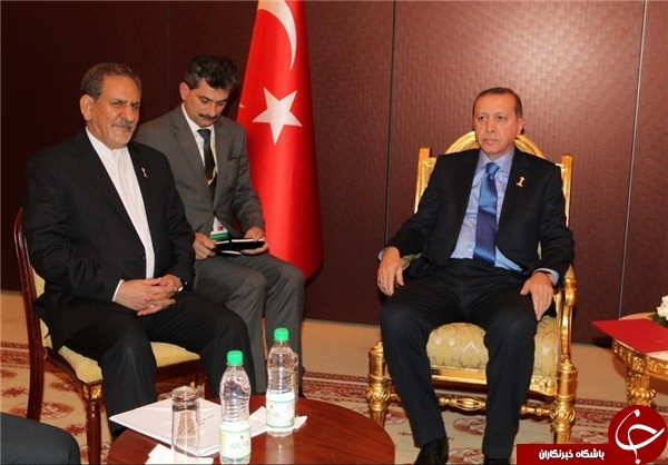 جهانگیری با اردوغان دیدار و گفت&zwnj;وگو کرد + تصاویر