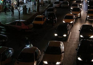 ترافیک شبانگاهی در 8 محور