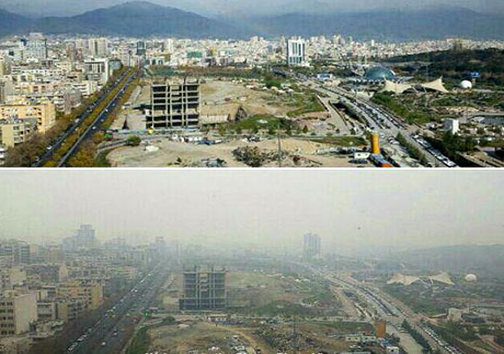 عکس: تفاوت روز ابری با روز آلوده در تهران