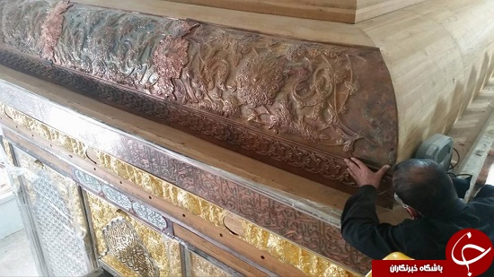 مونتاژ بخش اول سقف ضریح جدید حضرت عباس علیه السلام به پایان رسید.