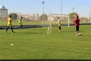تمرین نوبت عصر تیم فوتبال امید