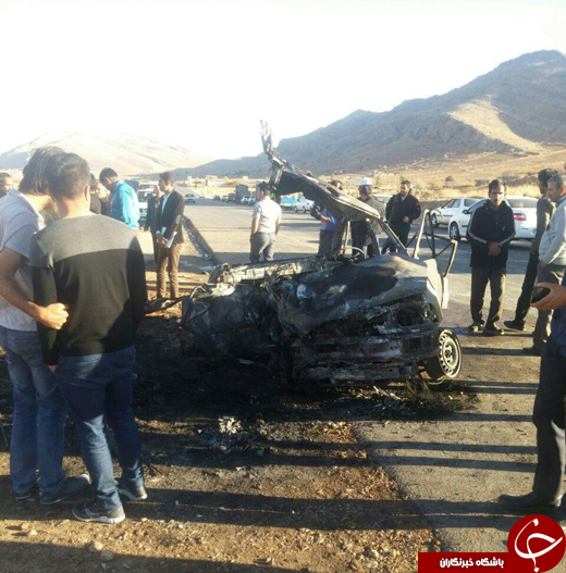 تصادف دیروز در جاده خرامه شیراز با 4 کشته + تصاویر
