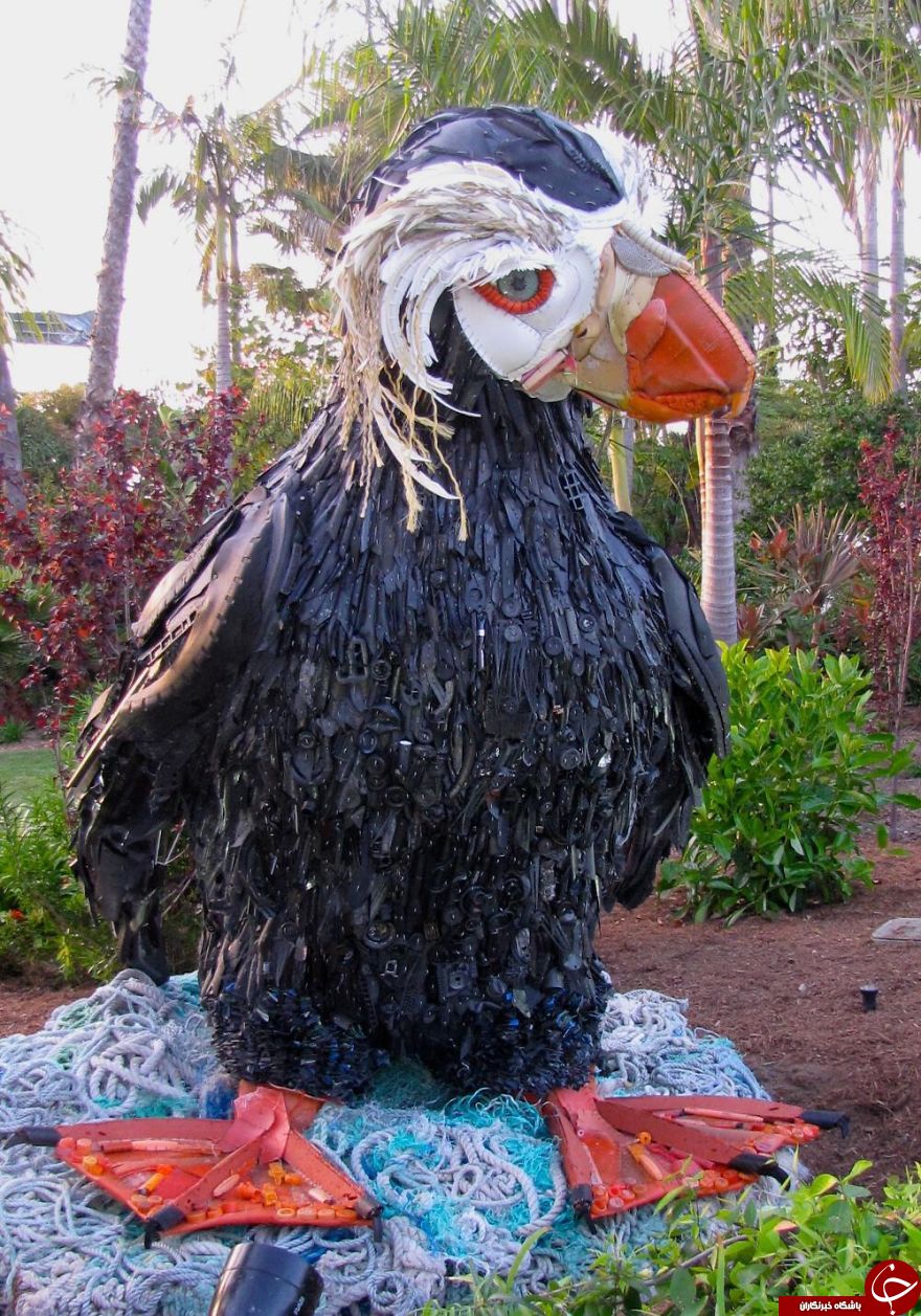 ساخت مجسمه از زباله + عکس