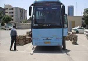 توقیف اتوبوس حامل کالای قاچاق در قزوین