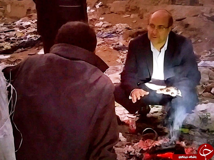 قالیباف در جمع کارتن خواب های تهرانی+ تصاویر