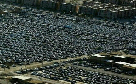 عکس/ پارکینگ خودرو زائران در مرز مهران
