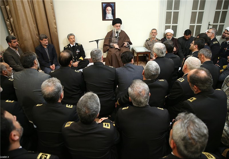 فرماندهان و مسئولان نیروی دریایی ارتش با رهبر معظم انقلاب دیدار کردند