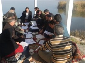 بازدید اعضای کارگروه راهبری ملی پروژه استقرار کشاورزی پایدار  از تالاب کانی برازان