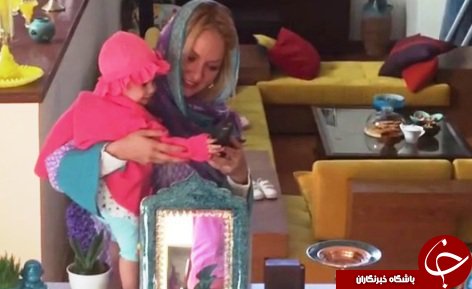 مهناز افشار و همسرش در کنار سفره هفت سین + عکس