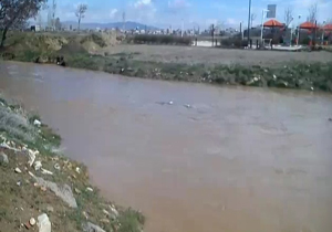 جاری شدن رودخانه سیمین همدان + فیلم