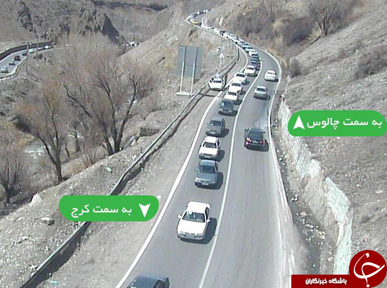 ترافیک نیمه سنگین در محور&zwnj;های هراز، فیروزکوه و چالوس/تردد در جنوب به شمال هراز ممنوع شد+تصاویر