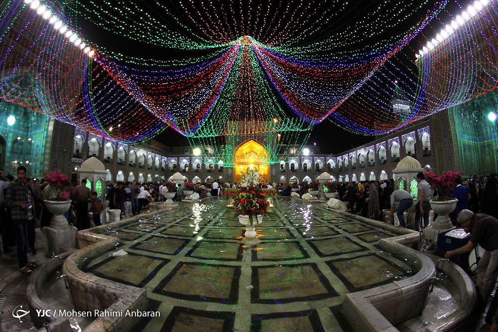 حرم رضوی در شب میلاد + تصاویر