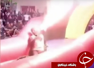 آتش گرفتن تردست روی صحنه + تصاویر
