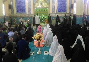 پیوند آسمانی 9 زوج جوان در امامزاده سید جعفر محمد(ع) یزد
