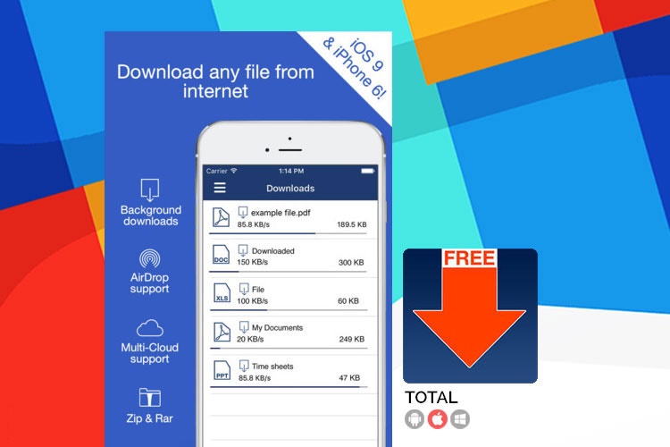 مدیریت دانلود در آیفون با اپلیکیشن Total