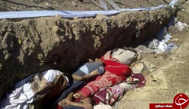 کشف گور جمعی زنان و کودکان قربانی داعش در تدمر سوریه + عکس