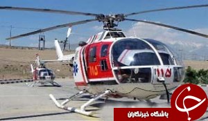 نجات جان بیمار با کمک امداد هوایی در لالی