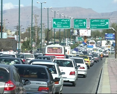 ترافیک سنگین در خروجی شهر اراک + تصویر