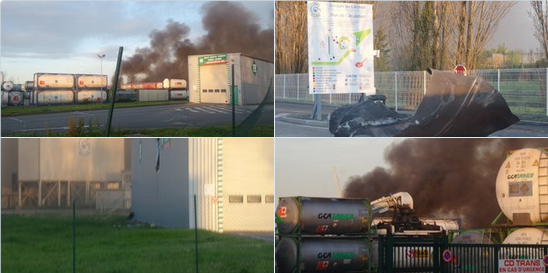 انفجار 5 کامیون در شمال فرانسه