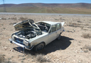 مجروح شدن یک نفر براثر واژگونی خودرو