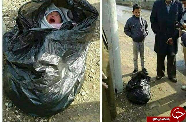 انتقال نوزاد رها شده ماهشهری به اهواز+عکس