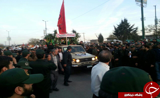 تشییع پیکر شهید مدافع حرم در شهرستان بروجرد