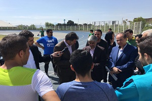 رئیس کمیته ملی المپیک در بازدید از اردوی تیم ملی دوومیدانی