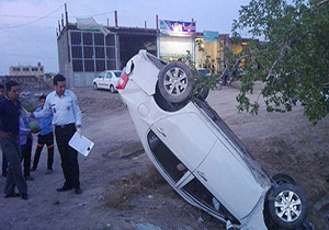 واژگونی خودروی لیفان در گناباد